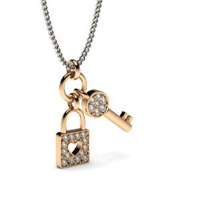 Lucky Charm Rose Gold 18k Diamond Pendant