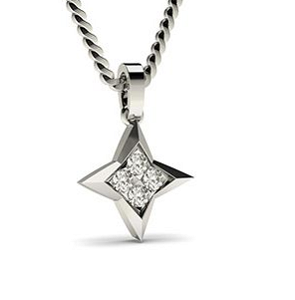 Star Stud White Gold 18k Diamond Pendant