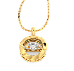 Claire Yellow Gold chain18k with Diamond Pendant