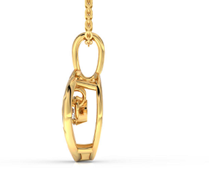 Claire Yellow Gold chain18k with Diamond Pendant