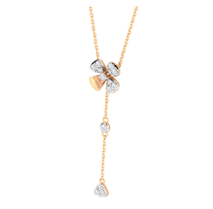 18k Amanda Rose Gold Necklace with Diamond Pendant