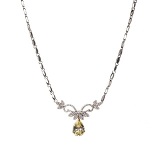 Salem Al Shueibi 18K Gold & Diamond Necklace1