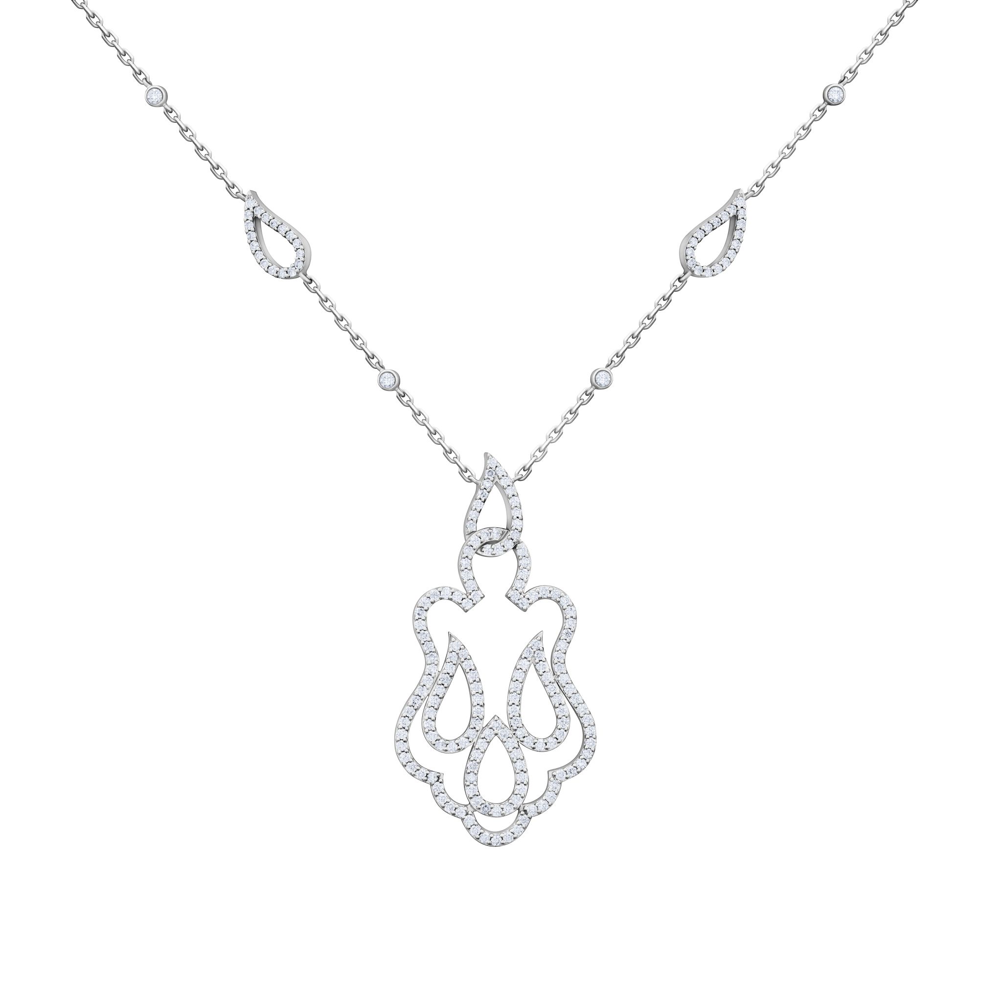 Asala White Gold and Diamond Necklace