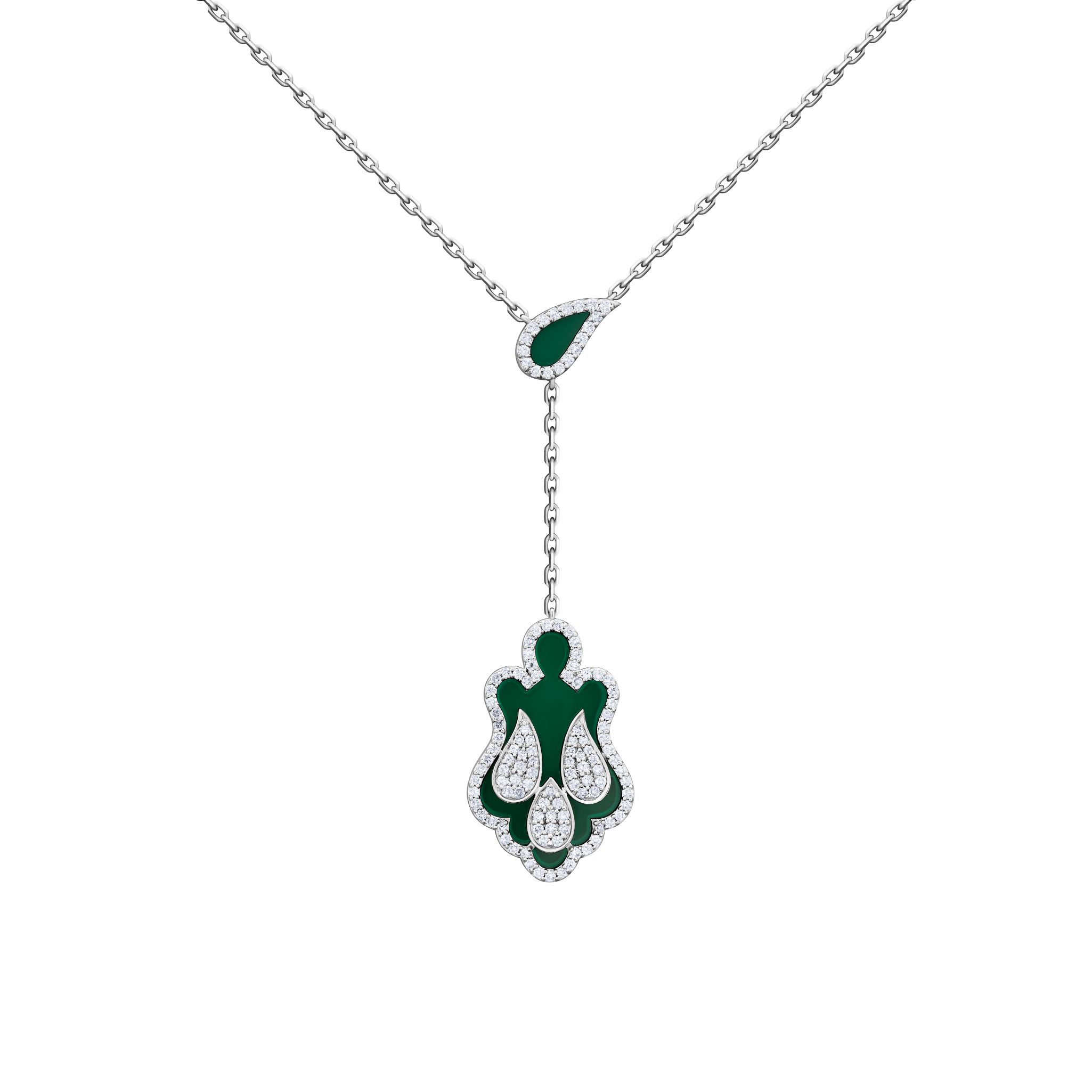 Asala Gold Diamond and Jade Necklace