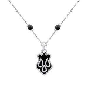 Asala Gold Diamond and Black Onyx Necklace
