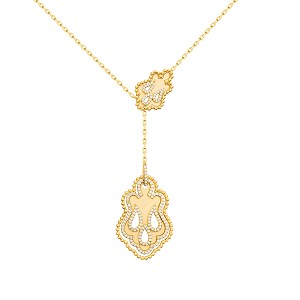 Asala Matt Yellow Gold and Diamond Necklace