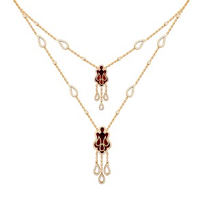 Asala Cornelian Gold and Diamond Necklace