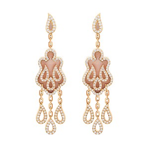 Asala Pink Pearl Gold and Diamond Earrings