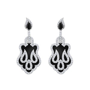 Asala Black Onyx Gold and Diamond Earrings