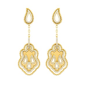 Asala Matt Yellow Gold and Diamond Earrings