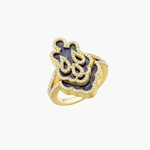 Asala Lapis Gold and Diamond Ring
