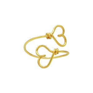 14 kt Two heart Ring