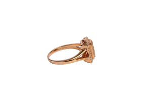 Square Shape 18K Rose Gold Ring
