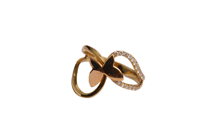 Butterfly Design 18K Yellow Gold Ring