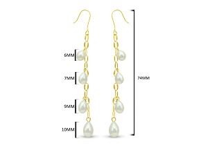 Vera Perla 18K Gold Pearl Drops Earrings