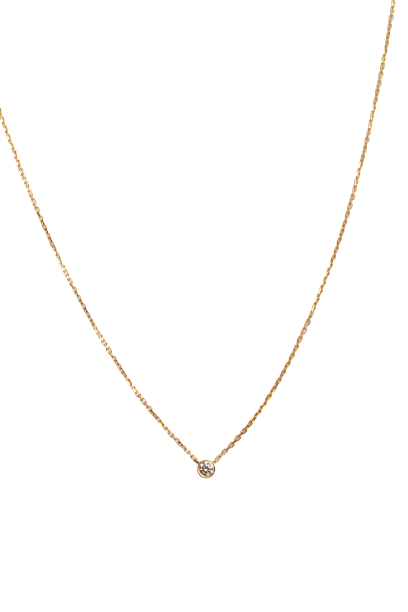 Solitaire - 18K Rose Gold Necklace