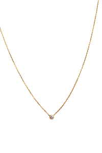 Solitaire - 18K Rose Gold Necklace