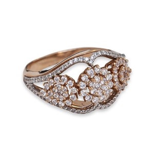 18 Kt Rose Gold Diamond Ring - R6331