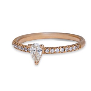 18 kt Rose Gold Diamond Ring - R6362