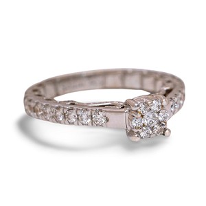 18 kt White Gold Diamond Ring - R6232