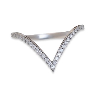 18 kt White Gold Diamond Ring - R6246