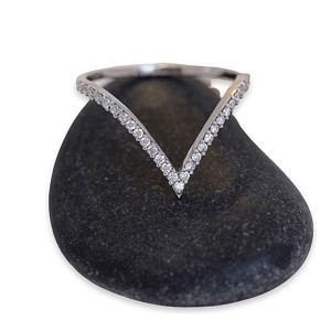 18 kt White Gold Diamond Ring - R6246