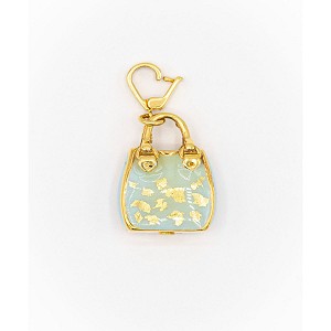 Handbag pendent with gold and baked enamel