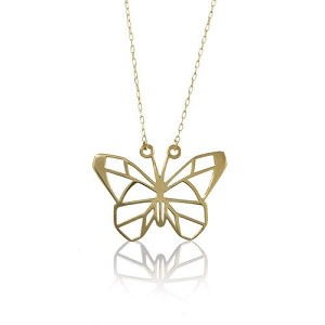  18k Yellow Gold Necklace with Butterfly Pendant