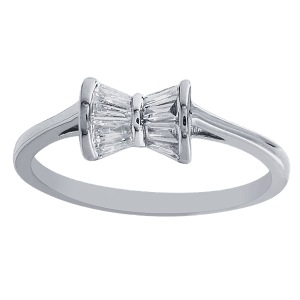 Almas 18K Gold & Diamond Hour-Glass Design Baguette Ring