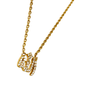 Yomiyat Allah 18k Yellow Gold Necklace with Daimonds