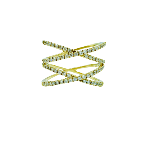 Tajreedi Double Helix 18K Yellow Gold Ring
