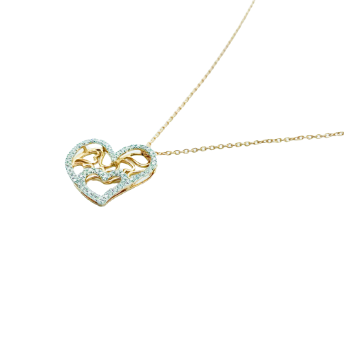Hearts Are One 18K Rose Gold Pendent with Diamond