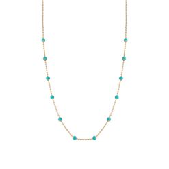 The Treasures Blue Enamel Beads Choker Necklace in 18k gold