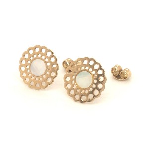 18K Gold & Shell Expo  Earrings