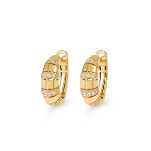 The Treasure Gold Hoop Earrings in 18k gold