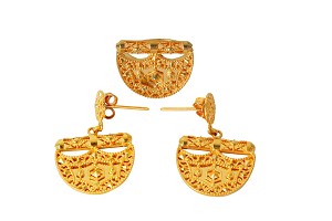 Bahraini Earrings & Ring in 21k Gold