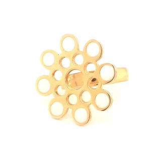 18k Gold & Meena Cosmos Flower Ring