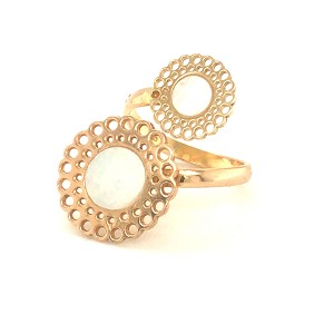 18k Gold & Shell Expo Ring