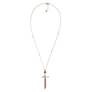 18k Yellow Gold Rose Gold Sword Necklace