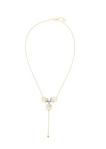 18k Yellow Gold Dried Leaves Necklace