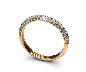 Pave Rose Gold Diamond Ring