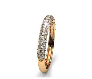 Pave Rose Gold Diamond Ring
