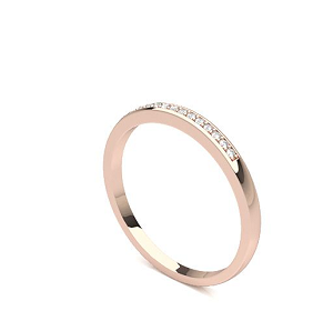 Half Eternity 18Kt Rose Gold Diamond Ring