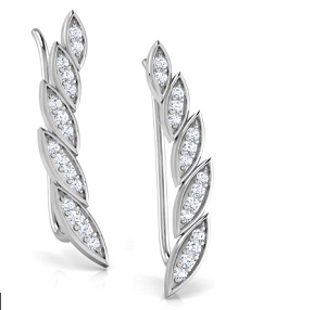 Angel Wing White Gold 18k Diamond Earring