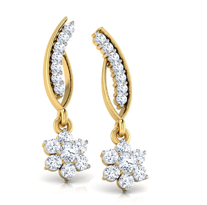 Star Stud 18k Yellow Gold Diamond Earring