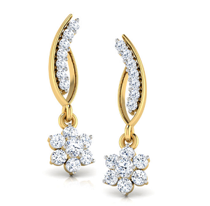Star Stud 18k Yellow Gold Diamond Earring